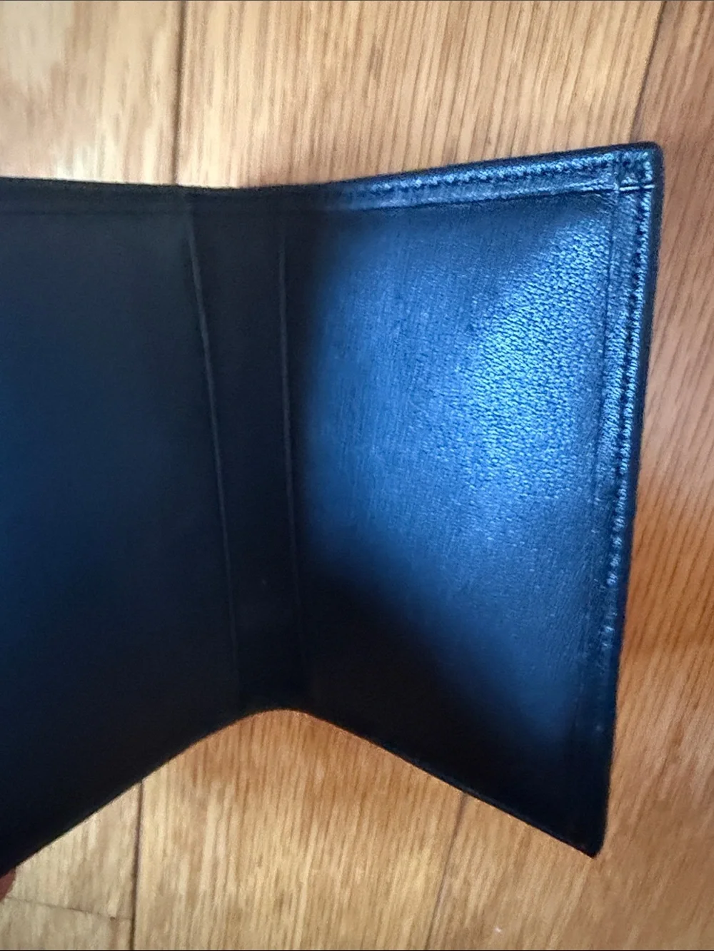Tumi Black Men's textured fabric with leather Card Holder